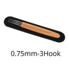 Plussign Bamboo Handle With Hook Needle For Crochet And Dreadlock Hair One Piece Set