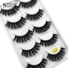 3D Natural Mink Hair Lashes Full Strip False Lashes 5 pair