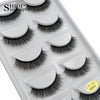 3D Natural Mink Hair Lashes Full Strip False Lashes 5 pair