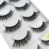 3D Natural Mink Hair Lashes Full Strip False Lashes 5 pair