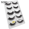 3D Natural Mink Hair Lashes Full Strip False Lashes 5 pair