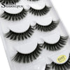 3D Natural Mink Hair Lashes Full Strip False Lashes 5 pair