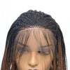 RONGDUOYI Swiss Lace Natural Hairline Two Tone Box Braids Long Synthetic Lace Front Wig For Women