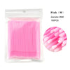 Individual Disposable Micro Brush Lash Removing Swabs For Eyelashes 100 Pieces Per Individual Bag