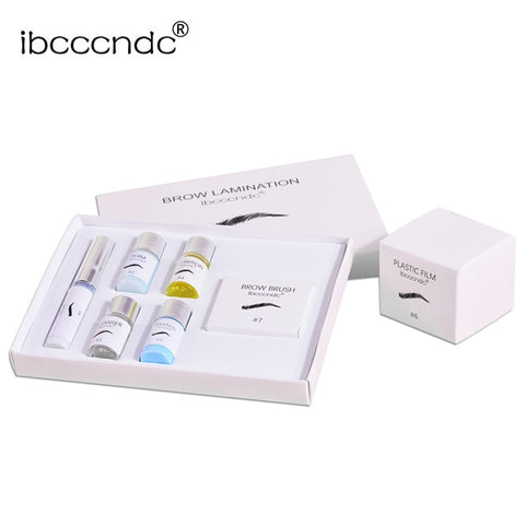 Ibcccndc DIY Semi-Permanent Eyebrow Lamination Lift Styling Perming Kit Full Size Set