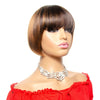 Lulalatoo Straight Brazilian Remy With Bangs Human Hair Short Bob Wig