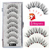 MBA 3D Long Natural Mink Thick 5 Magnetic False Curler Eyelashes 4 Piece Set