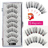 MBA 3D Long Natural Mink Thick 5 Magnetic False Curler Eyelashes 4 Piece Set