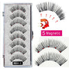 MBA 3D Long Natural Mink Thick 5 Magnetic False Curler Eyelashes 4 Piece Set