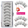 MBA 3D Long Natural Mink Thick 5 Magnetic False Curler Eyelashes 4 Piece Set