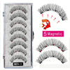 MBA 3D Long Natural Mink Thick 5 Magnetic False Curler Eyelashes 4 Piece Set