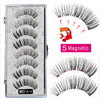 MBA 3D Long Natural Mink Thick 5 Magnetic False Curler Eyelashes 4 Piece Set