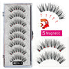 MBA 3D Long Natural Mink Thick 5 Magnetic False Curler Eyelashes 4 Piece Set