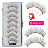 MBA 3D Long Natural Mink Thick 5 Magnetic False Curler Eyelashes 4 Piece Set