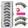 MBA 3D Long Natural Mink Thick 5 Magnetic False Curler Eyelashes 4 Piece Set