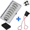 MBA 3D Long Natural Mink Thick 5 Magnetic False Curler Eyelashes 4 Piece Set