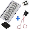 MBA 3D Long Natural Mink Thick 5 Magnetic False Curler Eyelashes 4 Piece Set