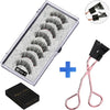 MBA 3D Long Natural Mink Thick 5 Magnetic False Curler Eyelashes 4 Piece Set