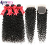 Wow Queen Brazilian Remy Water Wave Human Hair Weave Bundles With Closures