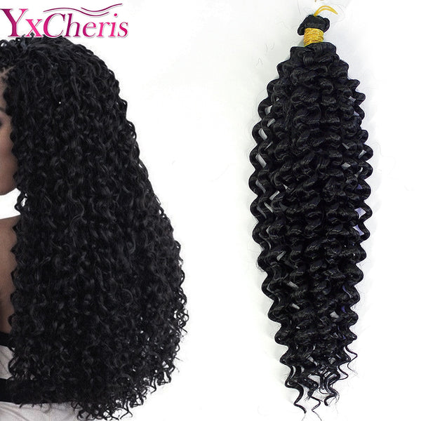 YXCHERIS Synthetic Water Wave Crochet Twist Braiding Hair Extensions Bundle