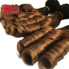 Wigbow Brazilian Ombre Loose Wave With Closure 8-16 inch 3 Piece Human Hair Curly Weave Bundles