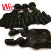 Wigbow Brazilian Ombre Loose Wave With Closure 8-16 inch 3 Piece Human Hair Curly Weave Bundles