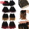 WigBow Curly Peruvian 6 Piece Bundles With Lace Closure No Shed Tangle Free Human Hair Extensions