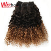 WigBow Curly Peruvian 6 Piece Bundles With Lace Closure No Shed Tangle Free Human Hair Extensions