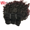 WigBow Curly Peruvian 6 Piece Bundles With Lace Closure No Shed Tangle Free Human Hair Extensions