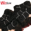 WigBow Curly Peruvian 6 Piece Bundles With Lace Closure No Shed Tangle Free Human Hair Extensions