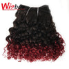 WigBow Curly Peruvian 6 Piece Bundles With Lace Closure No Shed Tangle Free Human Hair Extensions