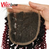 WigBow Curly Peruvian 6 Piece Bundles With Lace Closure No Shed Tangle Free Human Hair Extensions