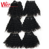 WigBow Curly Peruvian 6 Piece Bundles With Lace Closure No Shed Tangle Free Human Hair Extensions