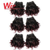 WigBow Brazilian Ombre Bouncy Curly 8 Inch 6 Piece Human Hair Weave Bundles