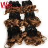 WigBow Brazilian Ombre Bouncy Curly 8 Inch 6 Piece Human Hair Weave Bundles