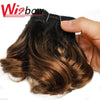 WigBow Brazilian Ombre Bouncy Curly 8 Inch 6 Piece Human Hair Weave Bundles