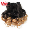 WigBow Brazilian Ombre Bouncy Curly 8 Inch 6 Piece Human Hair Weave Bundles