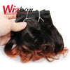 WigBow Brazilian Ombre Bouncy Curly 8 Inch 6 Piece Human Hair Weave Bundles