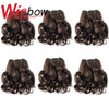 WigBow Brazilian Ombre Bouncy Curly 8 Inch 6 Piece Human Hair Weave Bundles