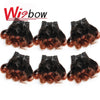 WigBow Brazilian Ombre Bouncy Curly 8 Inch 6 Piece Human Hair Weave Bundles