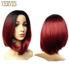 VERVES Short Cut Bob Synthetic Hair Wigs Option of 5 Colors